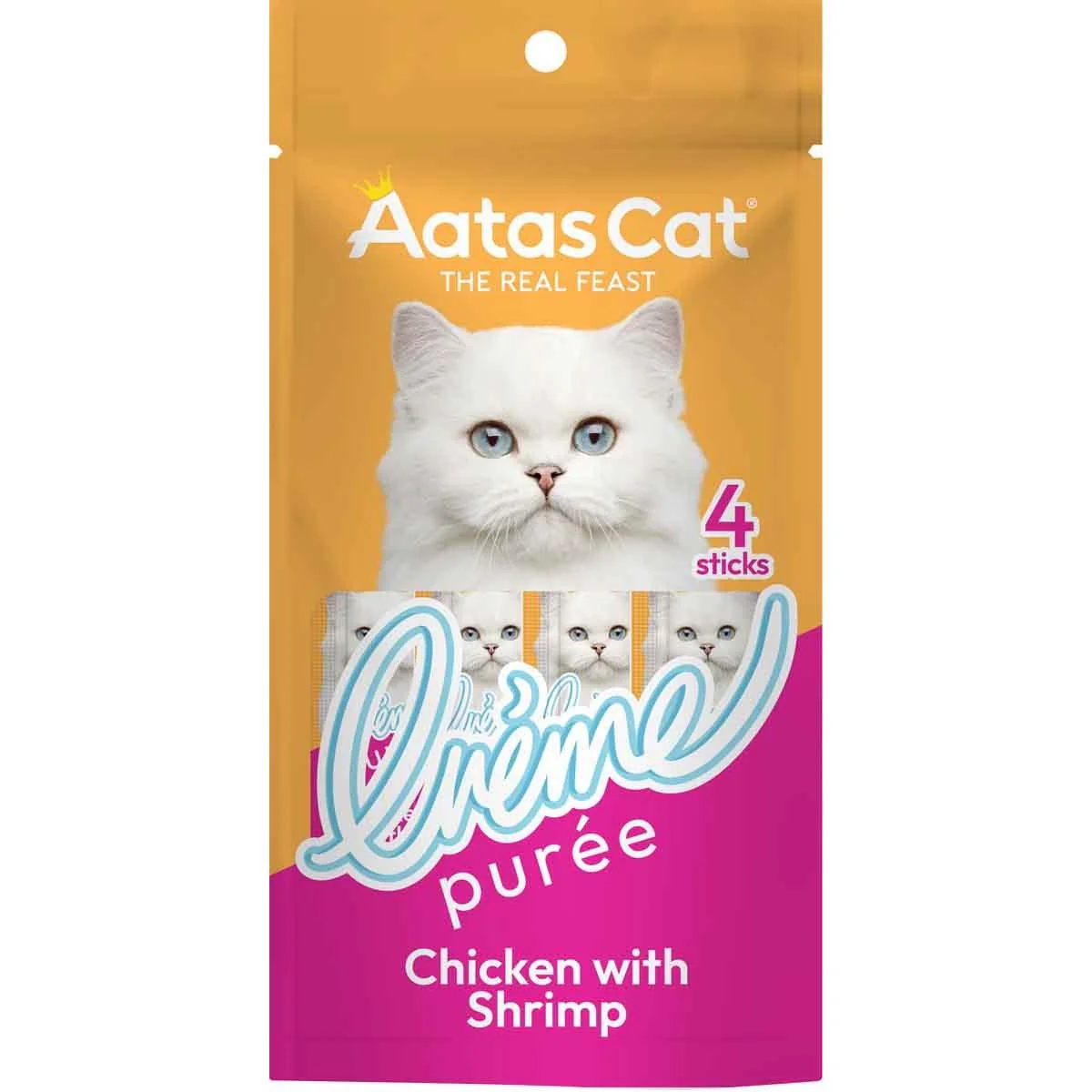 Aatas Creme Puree Chicken & Shrimp Cat Treats