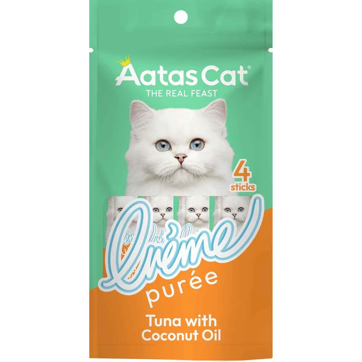 Aatas Creme Puree Tuna & Coconut Oil Cat Treats
