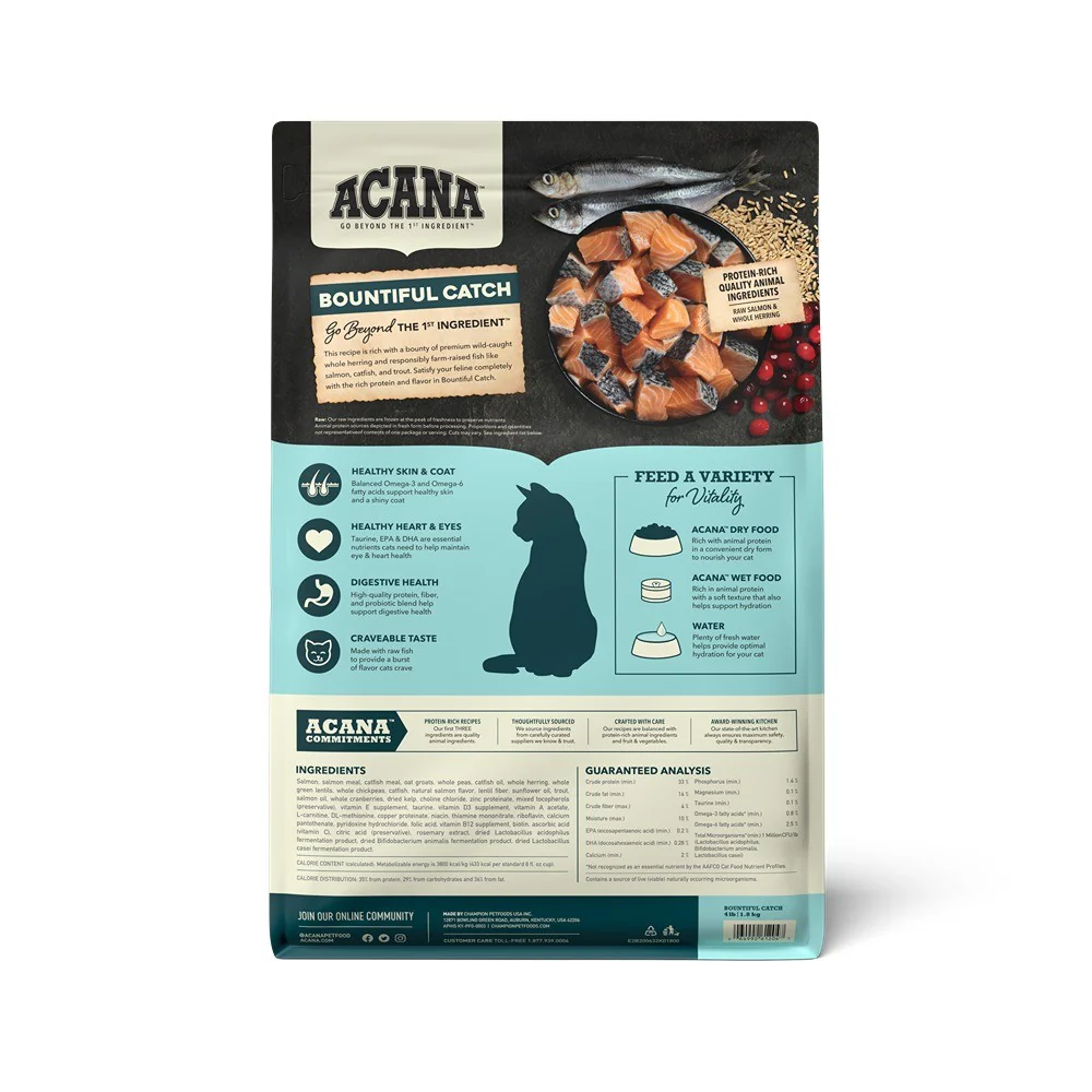 Acana Adult Bountiful Catch Dry Cat Food - Image 4
