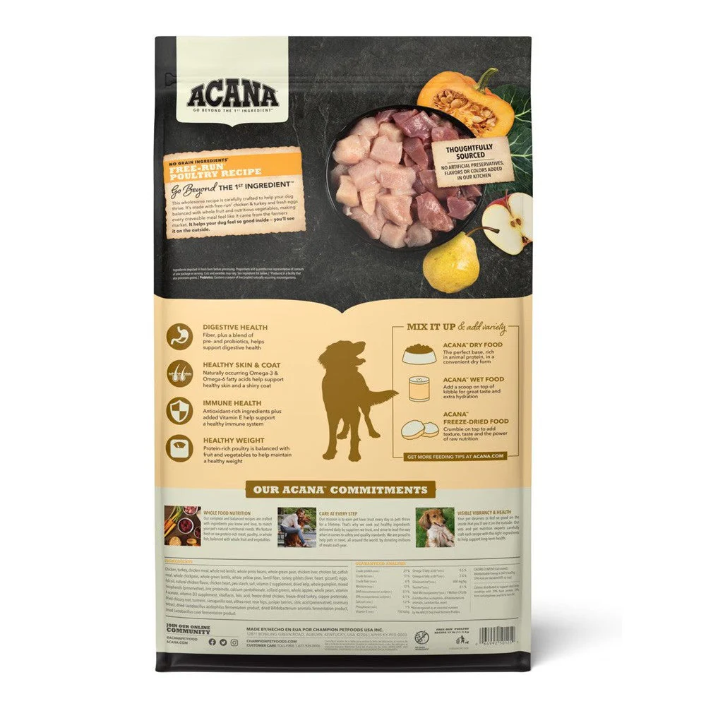 Acana Adult Free-Run Poultry Recipe Dry Dog Food - Image 3