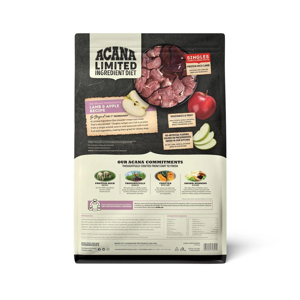 Acana Adult Limited Ingredient Lamb & Apple Dry Dog Food - Image 4