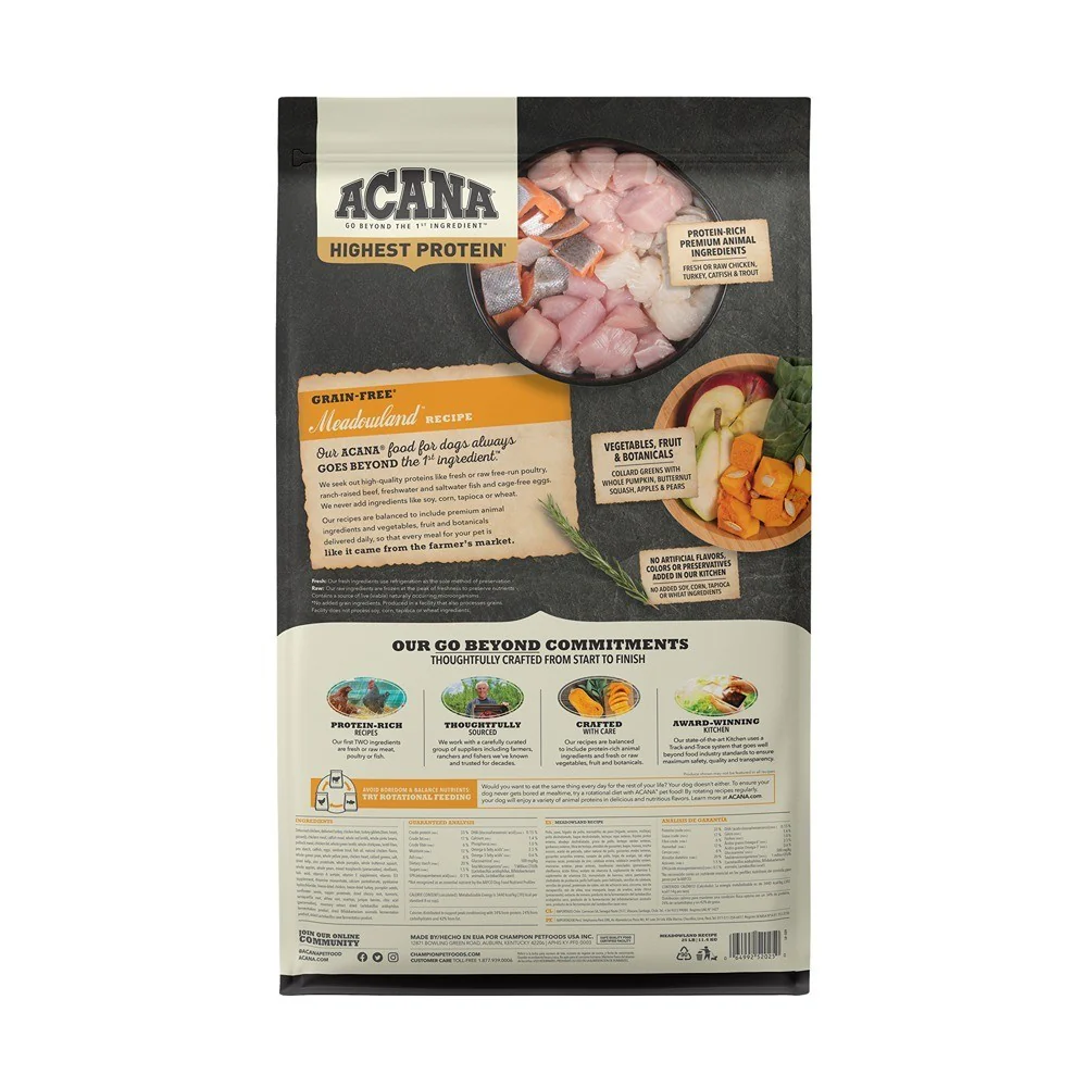 Acana Adult Meadowland Recipe Dry Dog Food - Image 4