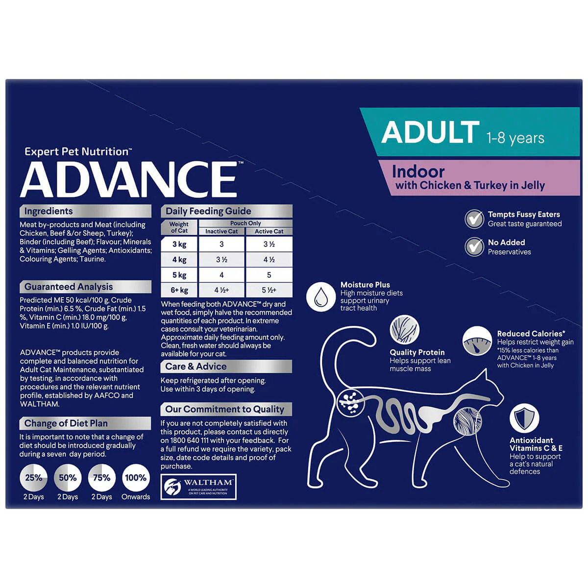Advance Adult Indoor Chicken & Turkey in Jelly Wet Cat Food - Image 2