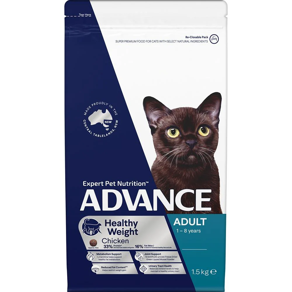 Advance Adult Healthy Weight Chicken & Rice Dry Cat Food - Image 2