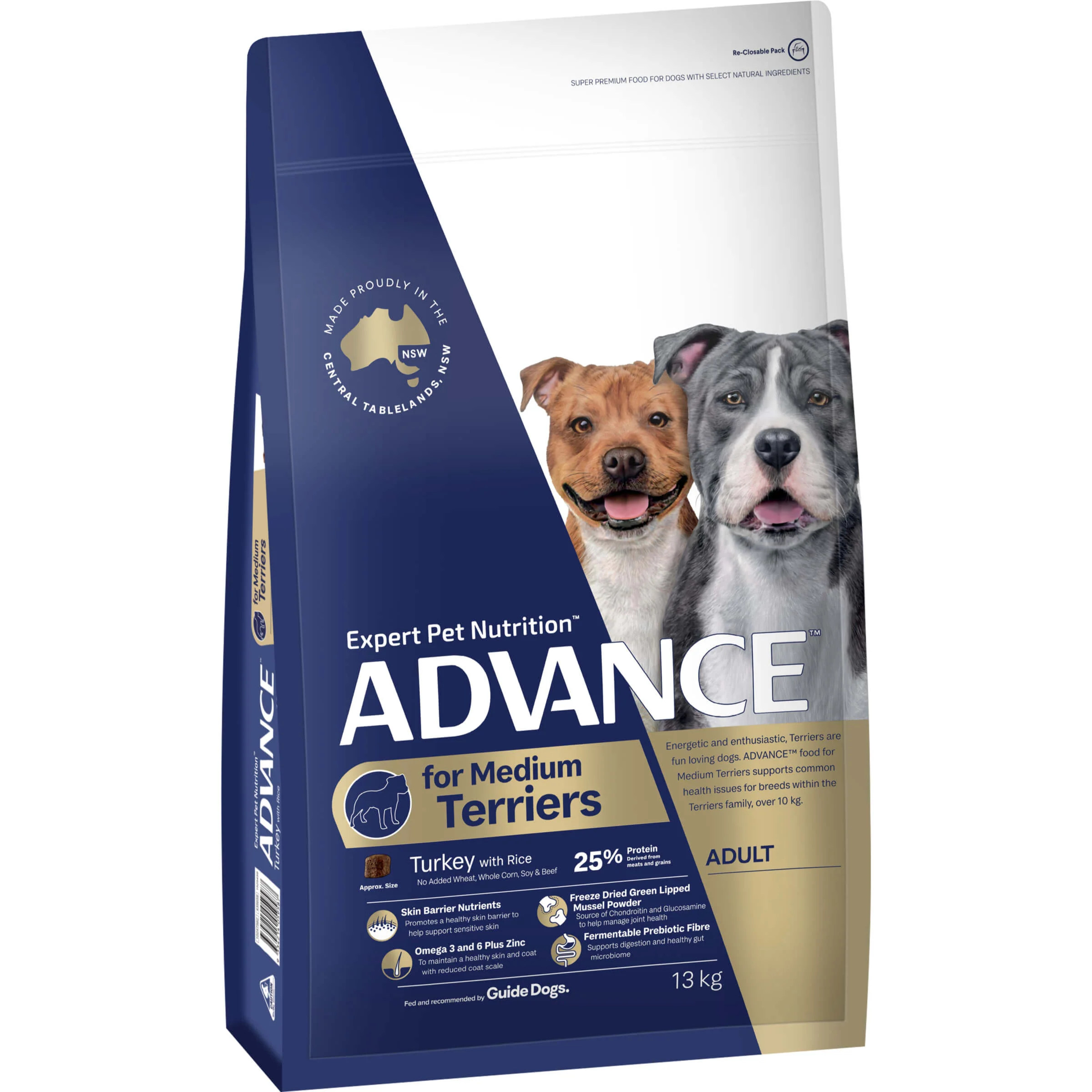 Advance Medium Breed Terriers Adult Turkey Dry Dog Food - Image 2