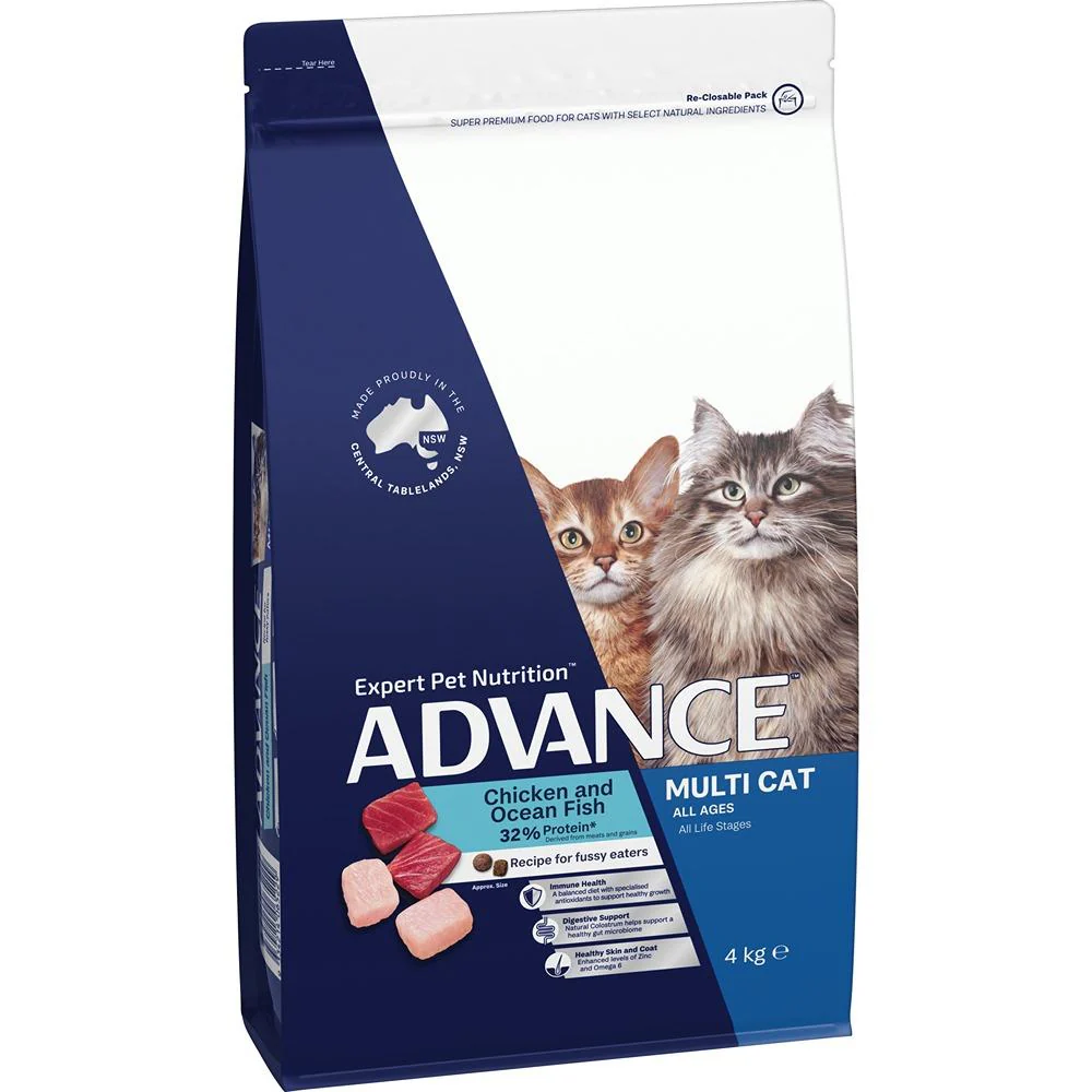 Advance Multi-Cat Chicken & Ocean Fish Dry Cat Food - Image 2