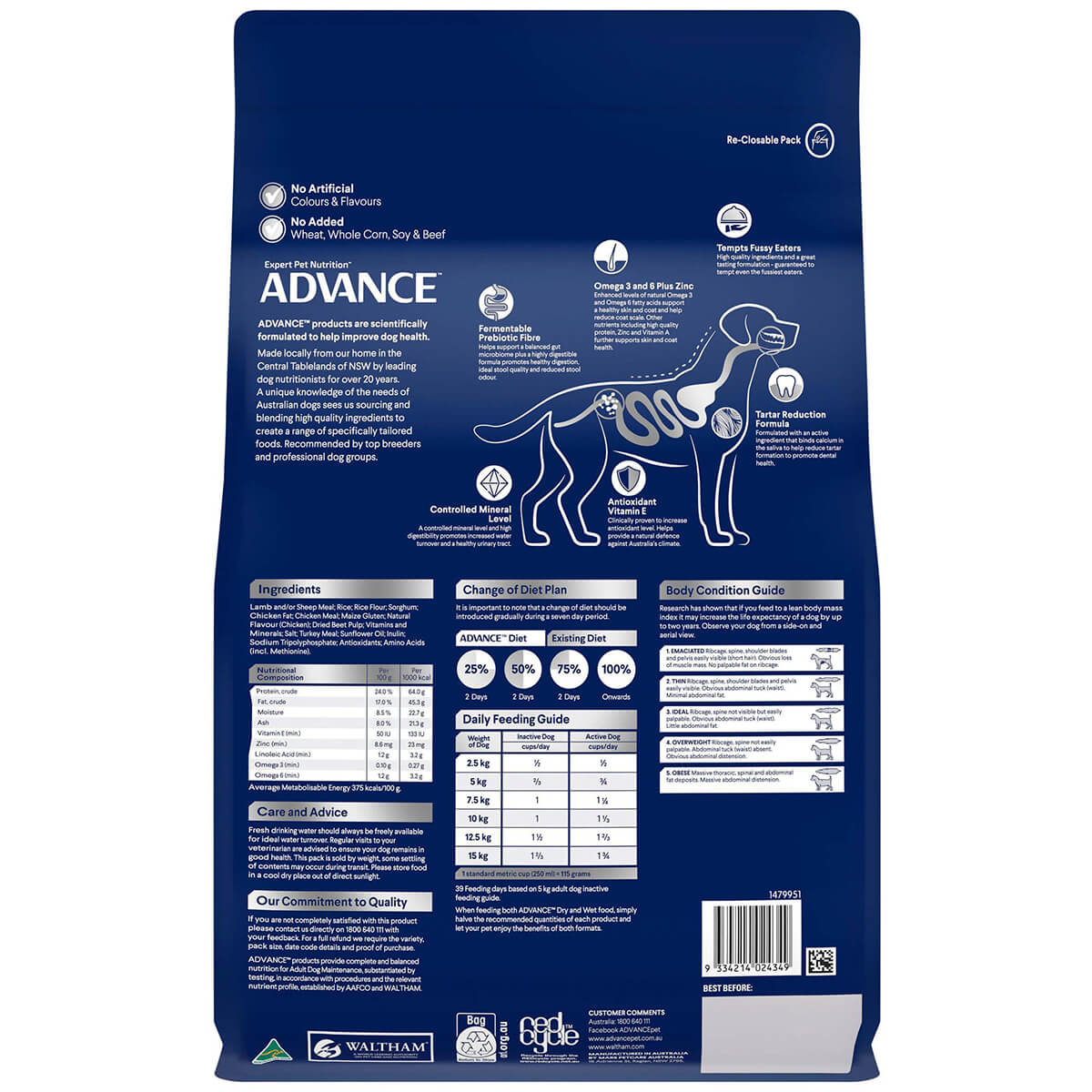 Advance Small Breed Adult Lamb & Rice Dry Dog Food - Image 3
