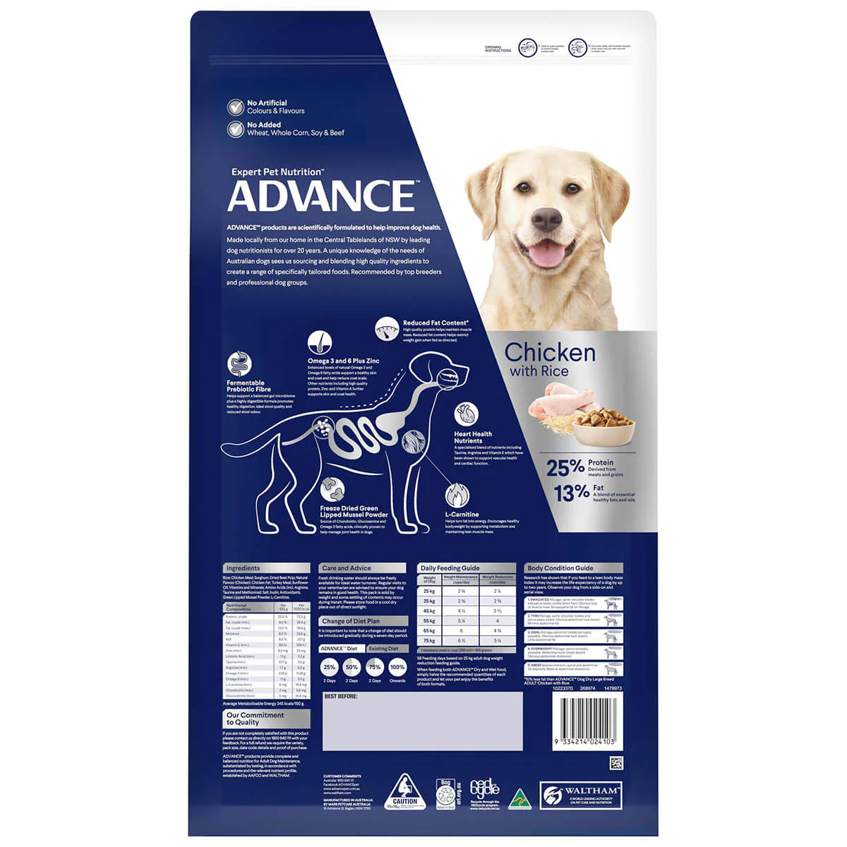 Advance Large Breed Adult Healthy Weight Chicken Dry Dog Food - Image 8