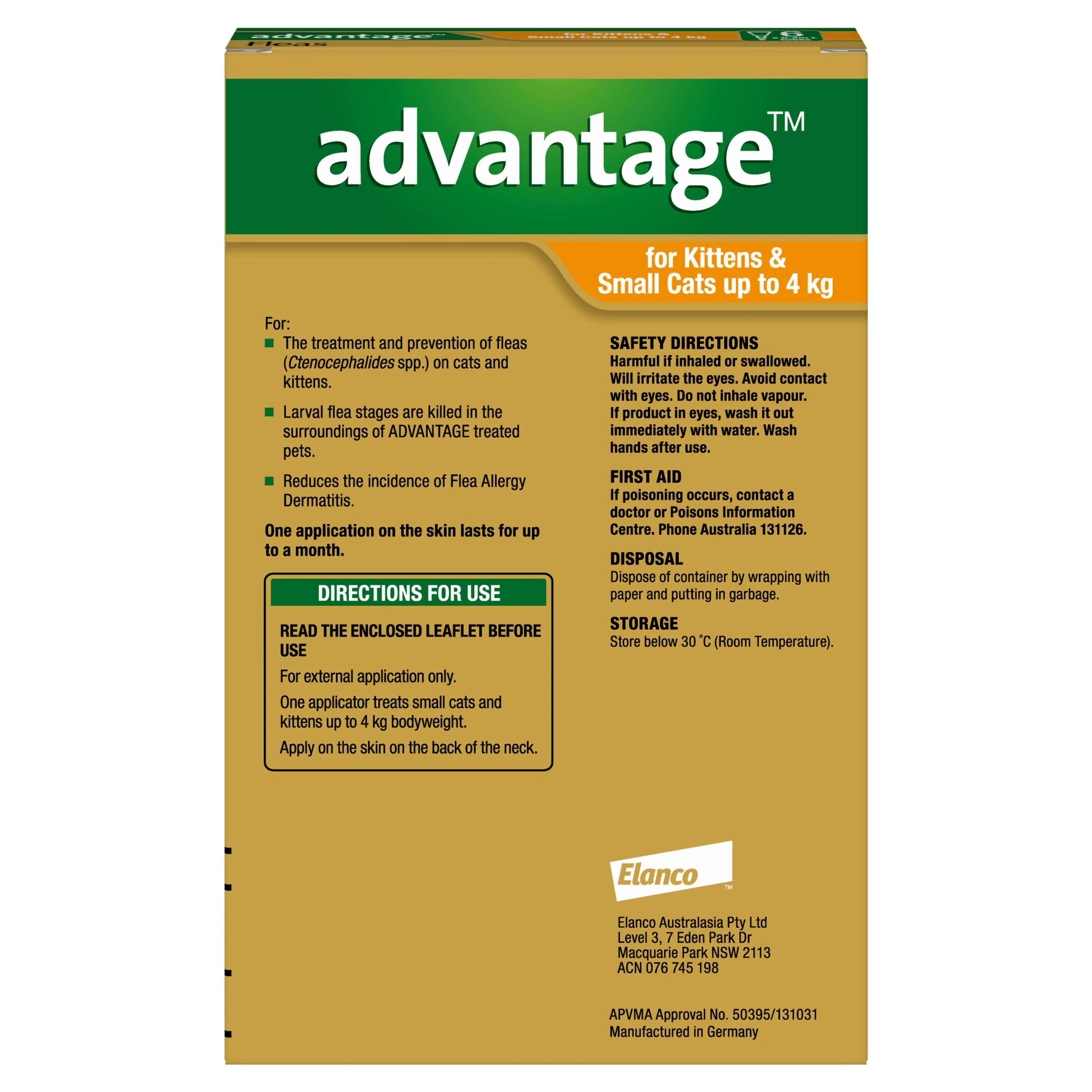 Advantage Spot-On Flea Treatment <4kg Cat & Kitten - Image 16
