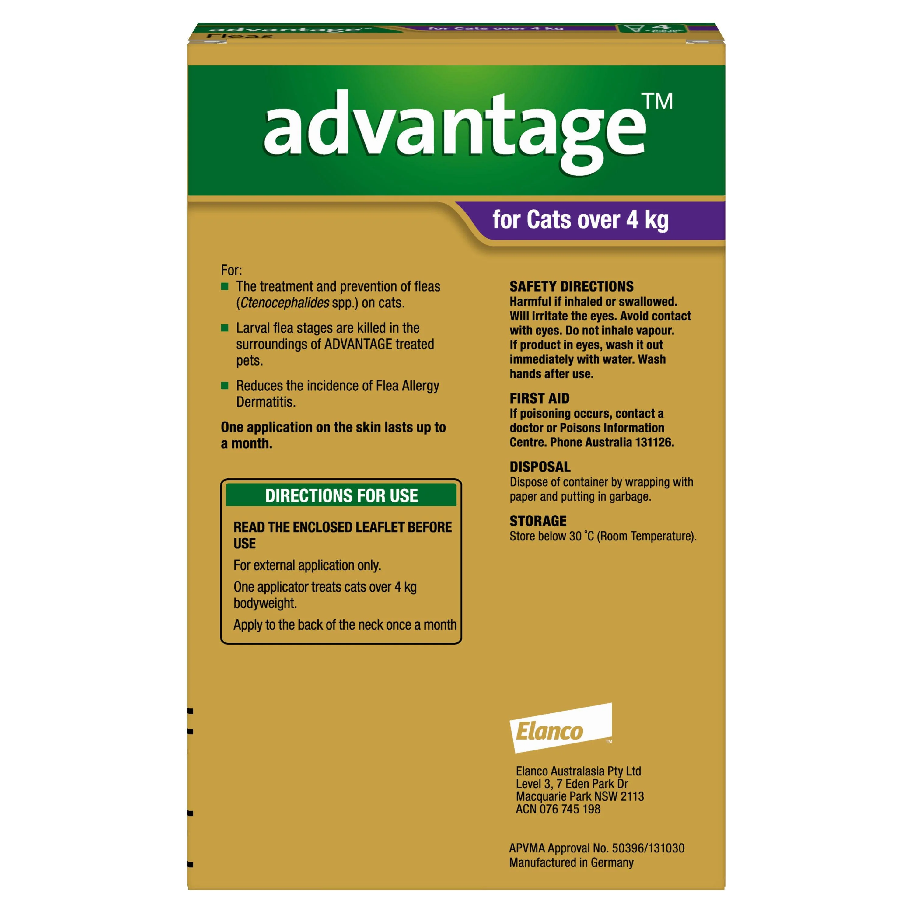 Advantage Spot-On Flea Treatment >4kg Cat - Image 9