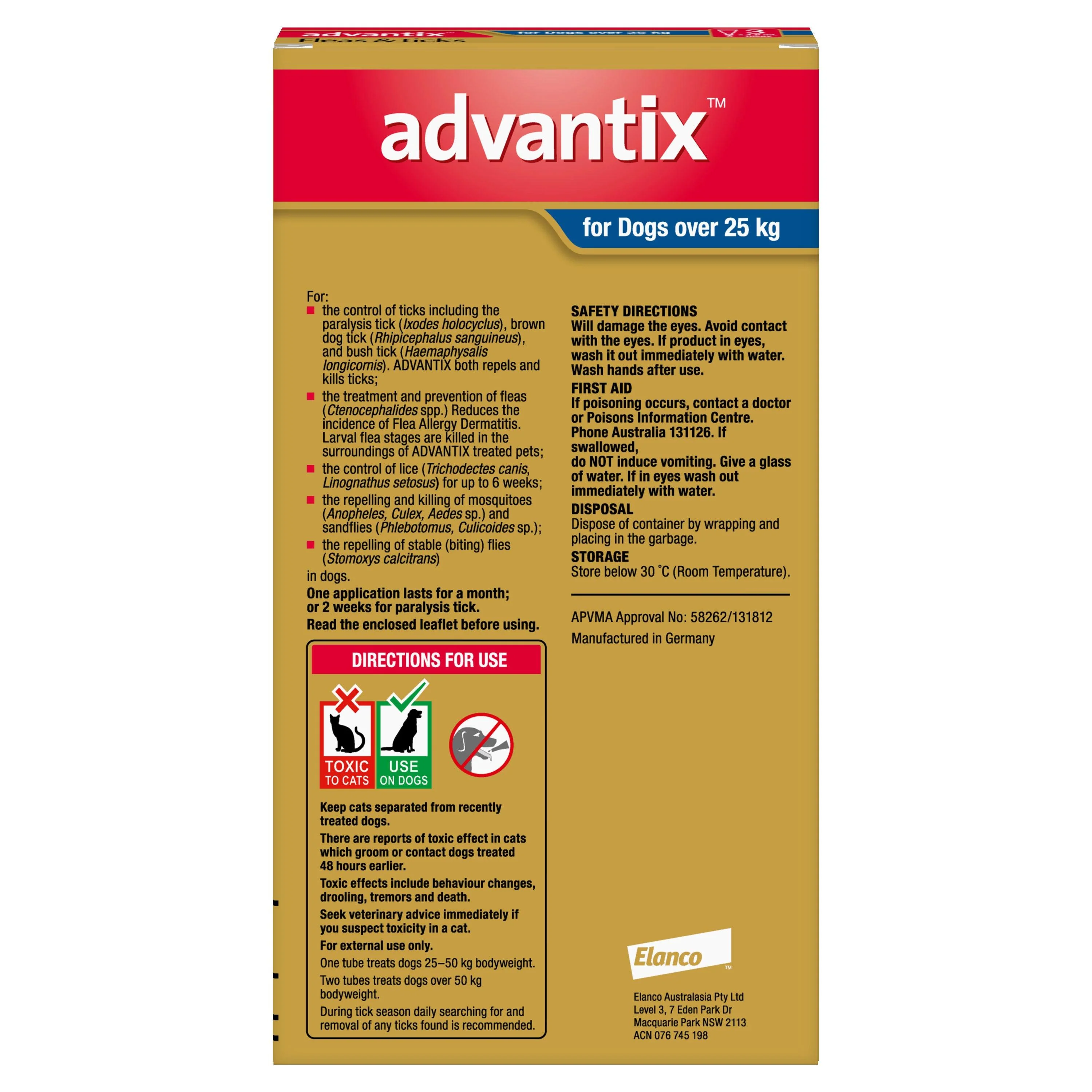 Advantix Extra Large Breed 25kg+ Flea & Tick Spot-On Dog Treatment - Image 10