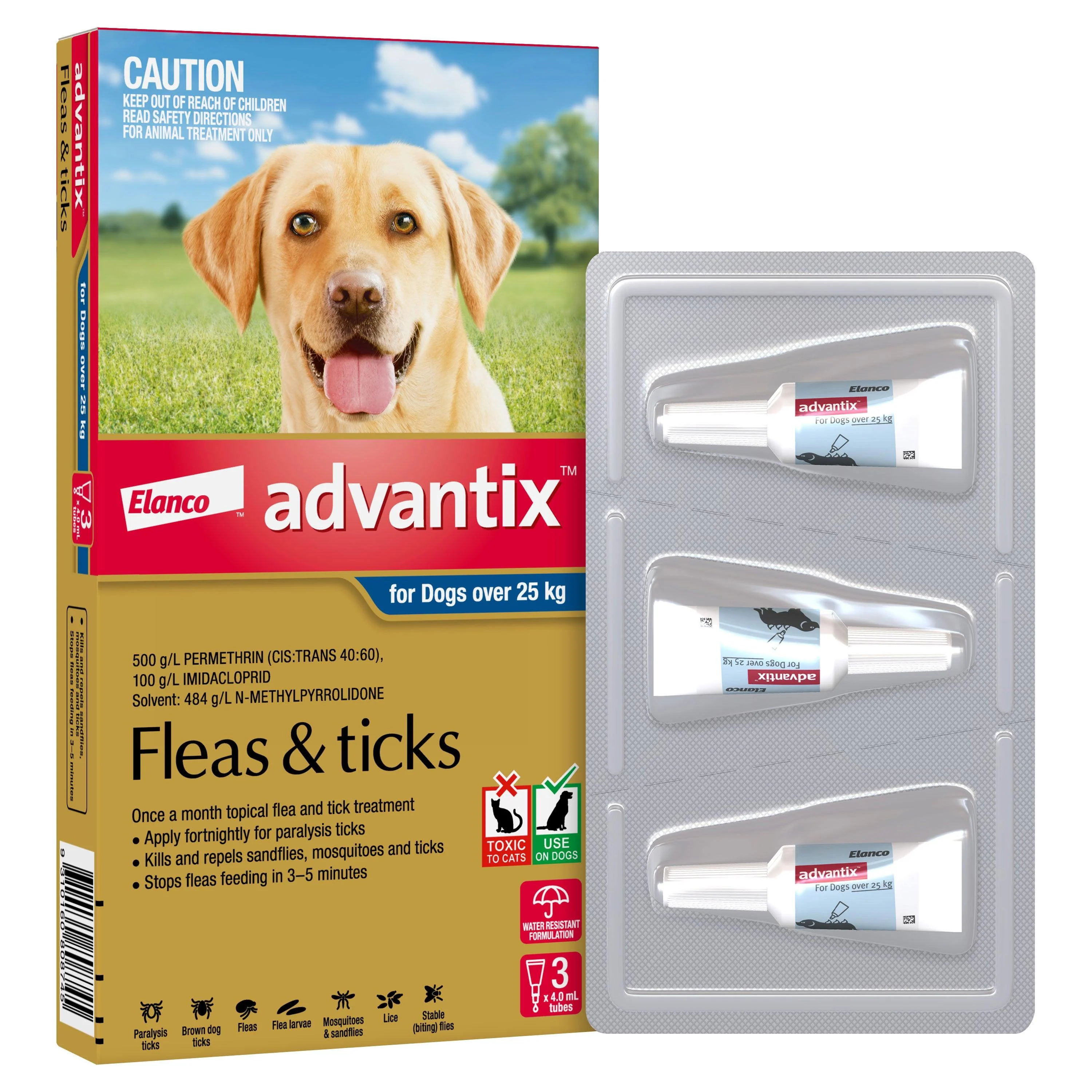 Advantix Extra Large Breed 25kg+ Flea & Tick Spot-On Dog Treatment - Image 11
