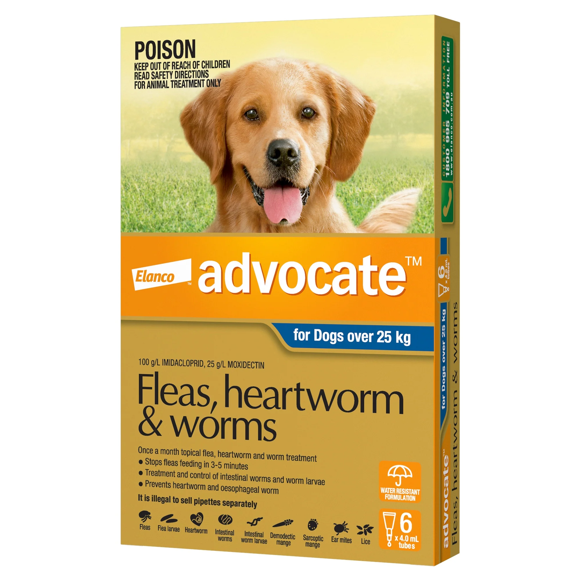 Advocate Extra Large Breed 25kg+ Flea & Worming Spot-On Dog Treatment - Image 3