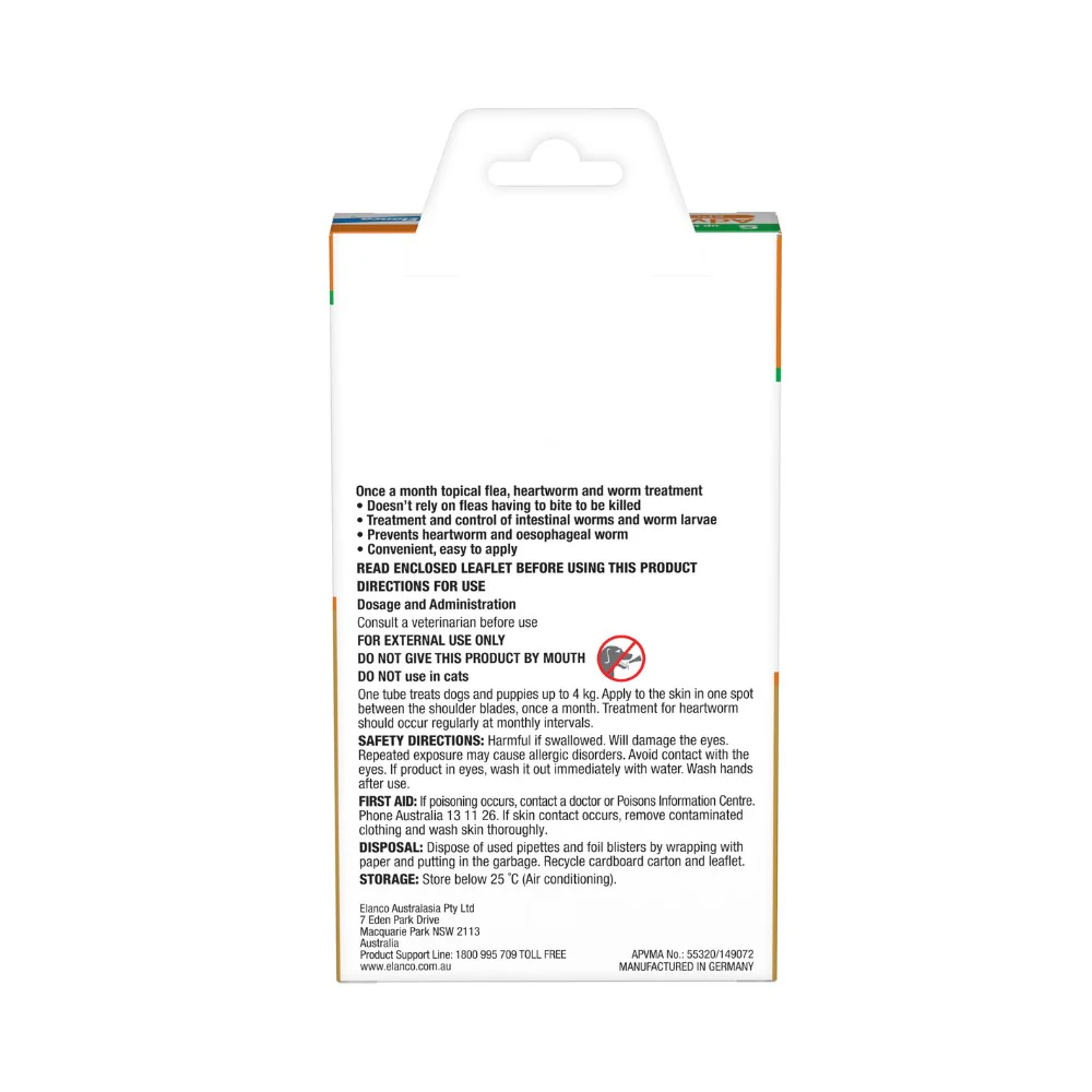 Advocate Green Spot-On Flea & Worming Treatment <4kg Dog - Image 6