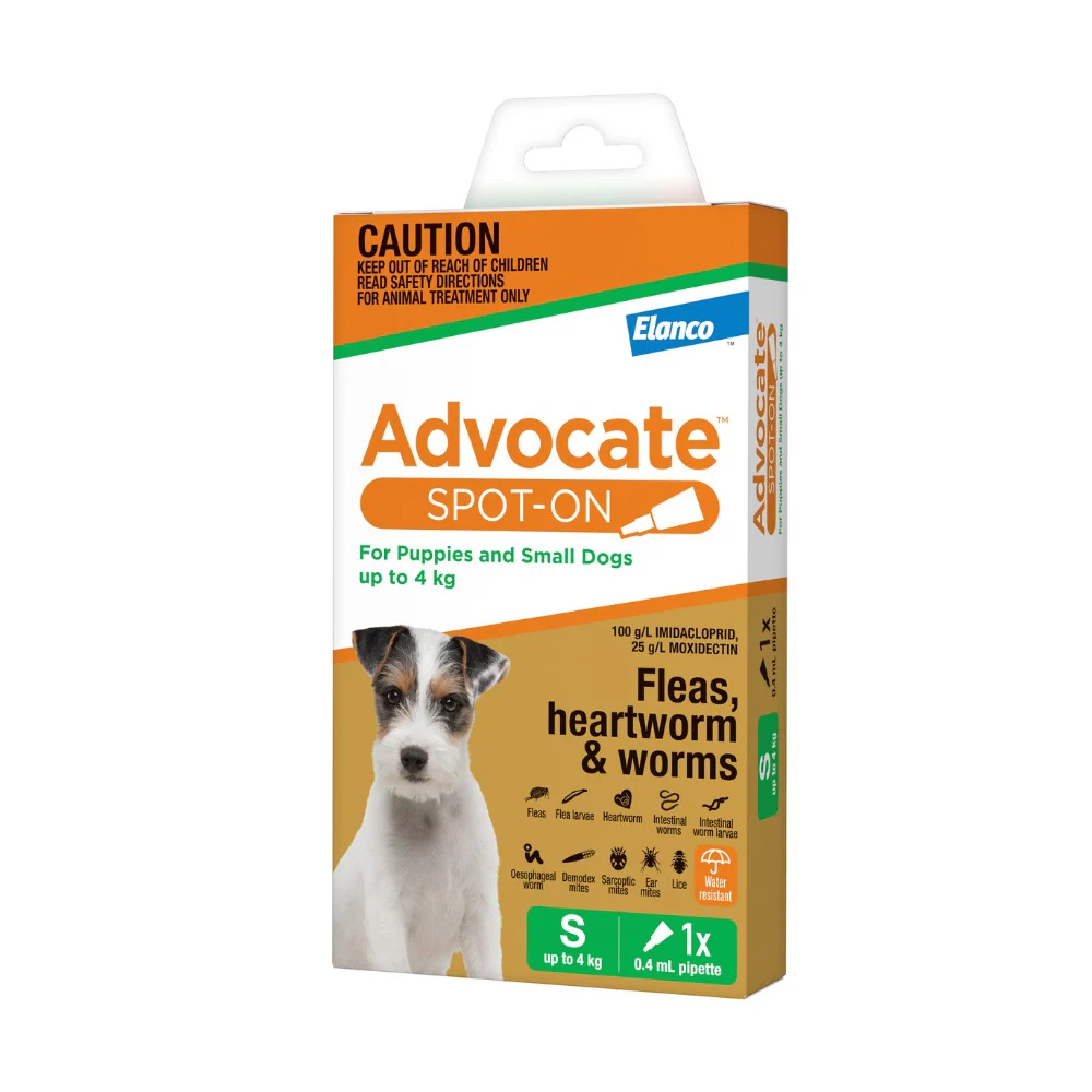 Advocate Green Spot-On Flea & Worming Treatment <4kg Dog - Image 8