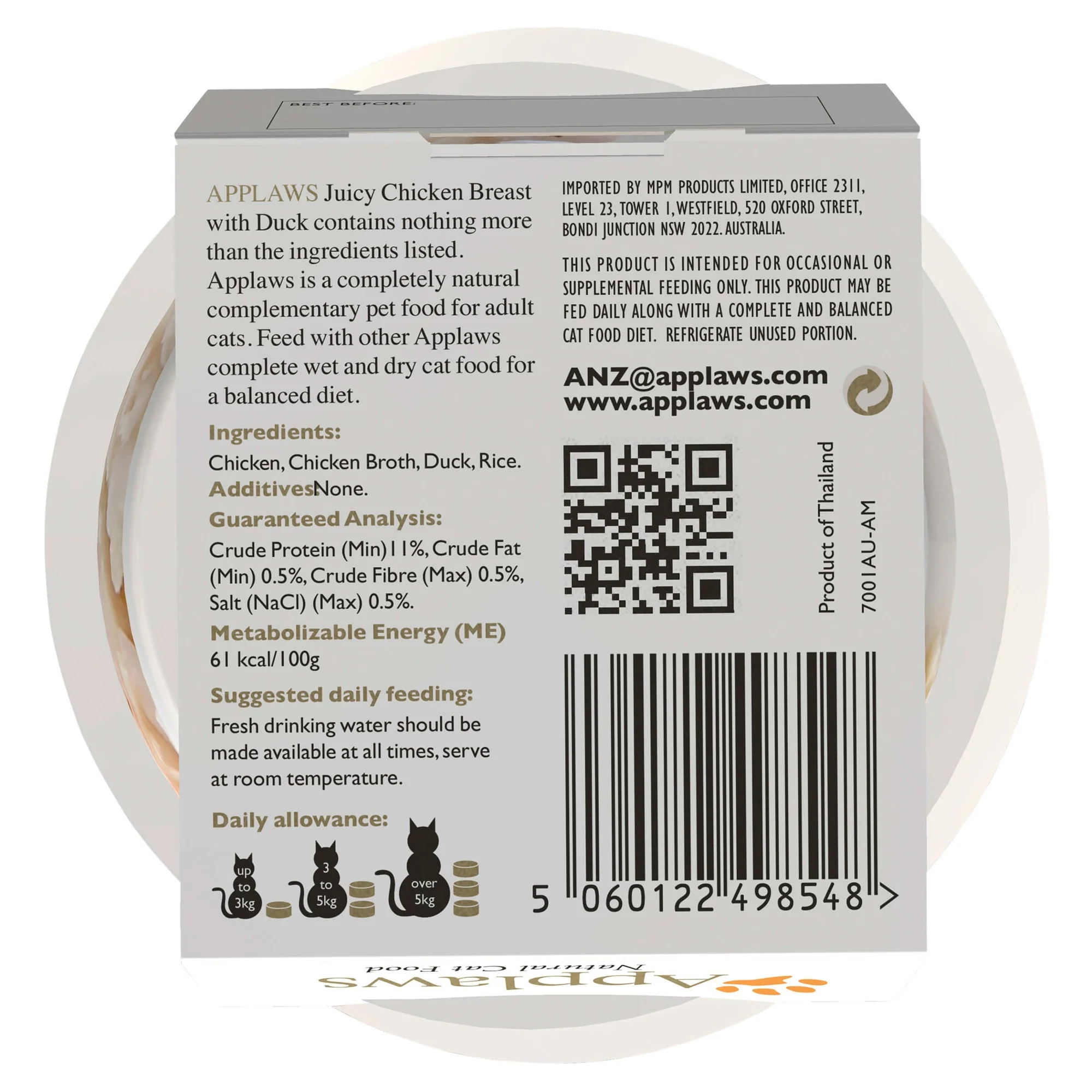 Applaws Natural Chicken Breast with Duck in Broth Wet Cat Food Pot - Image 9