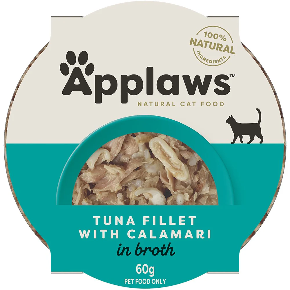 Applaws Natural Tuna Fillet with Calamari in Broth Wet Cat Food Pot - Image 9
