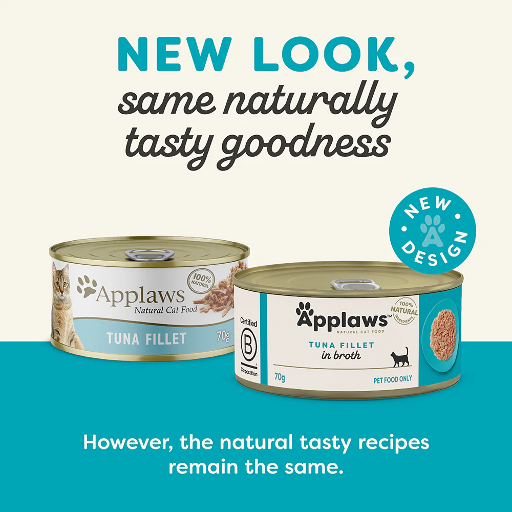 Applaws Natural Tuna Fillet in Broth Wet Cat Food Can - Image 5