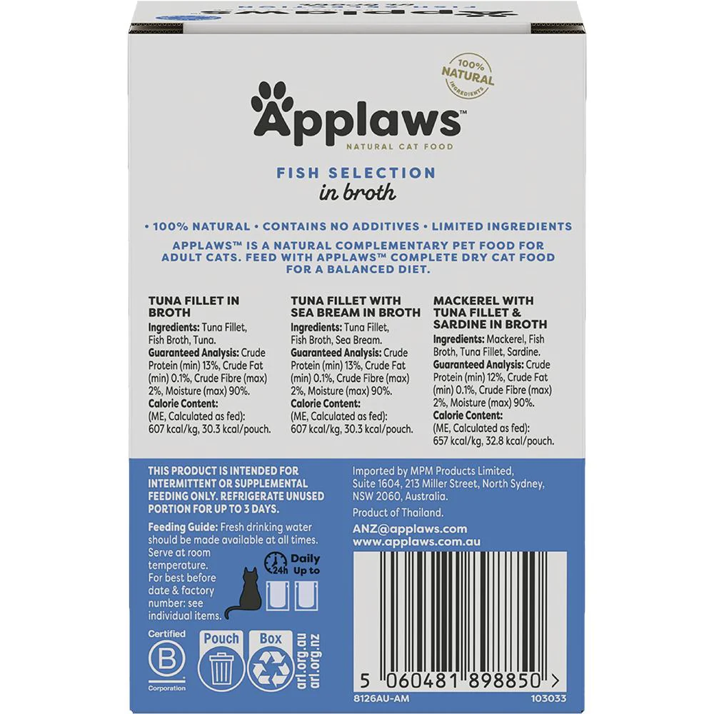 Applaws Natural Tuna in Broth Wet Cat Food Pouches - Image 2