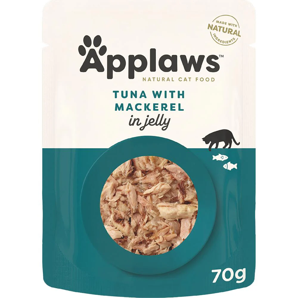 Applaws Natural Tuna with Mackerel in Jelly Wet Cat Food  Pouch - Image 2
