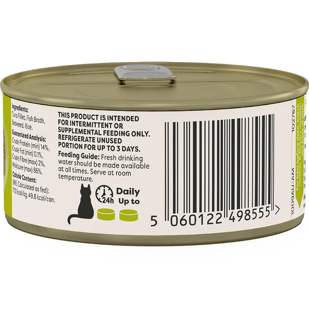 Applaws Natural Tuna Fillet with Seaweed in Broth Wet Cat Food Can - Image 2