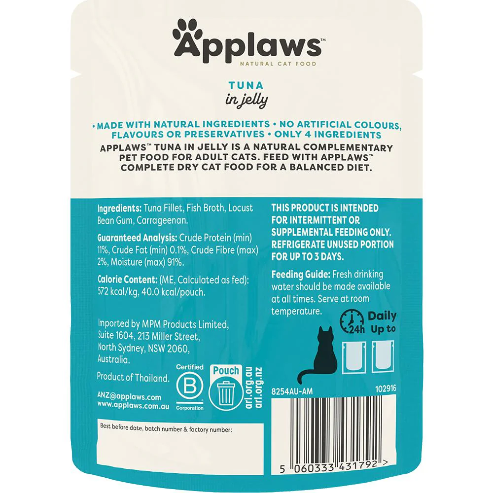 Applaws Natural Tuna Wholemeat in Jelly Pouch Wet Cat Food - Image 3