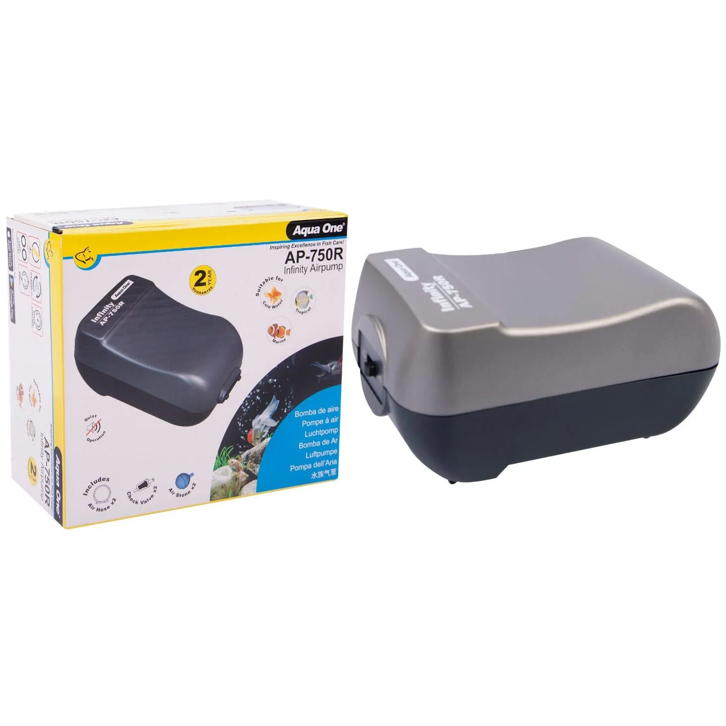 Aqua One AP750 Infinity Airpump Twin 2x200L/HR - Image 6