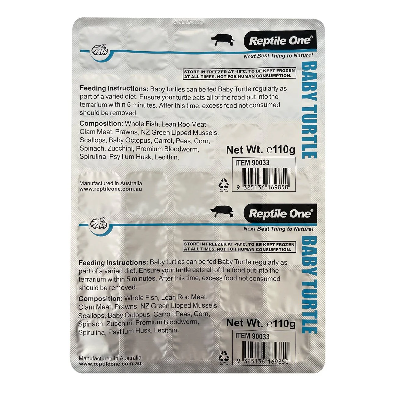 Reptile One Baby Turtle Frozen Food 110g - Image 3