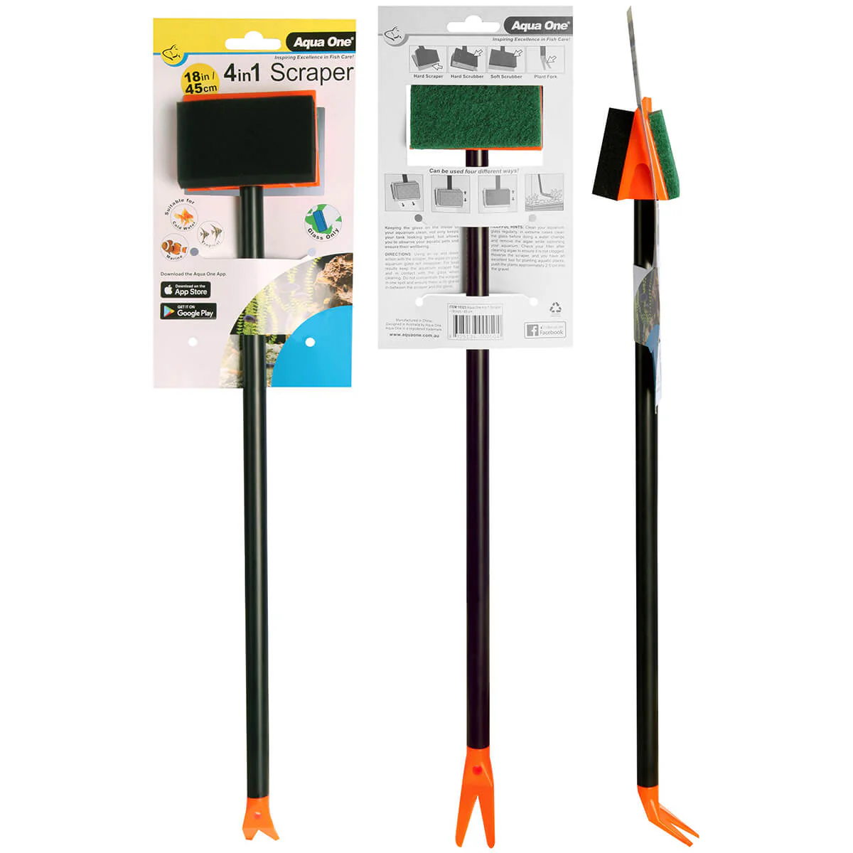 Aqua One Cleaner 4in1 Scraper 18in - Image 2