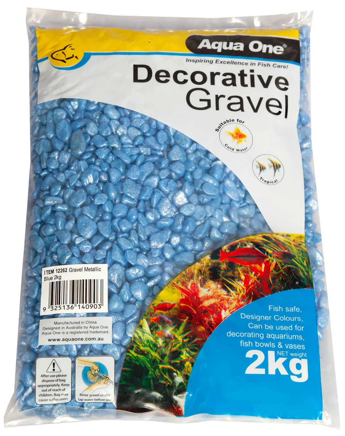 Aqua One Gravel Metallic Blue 2kg - Image 2