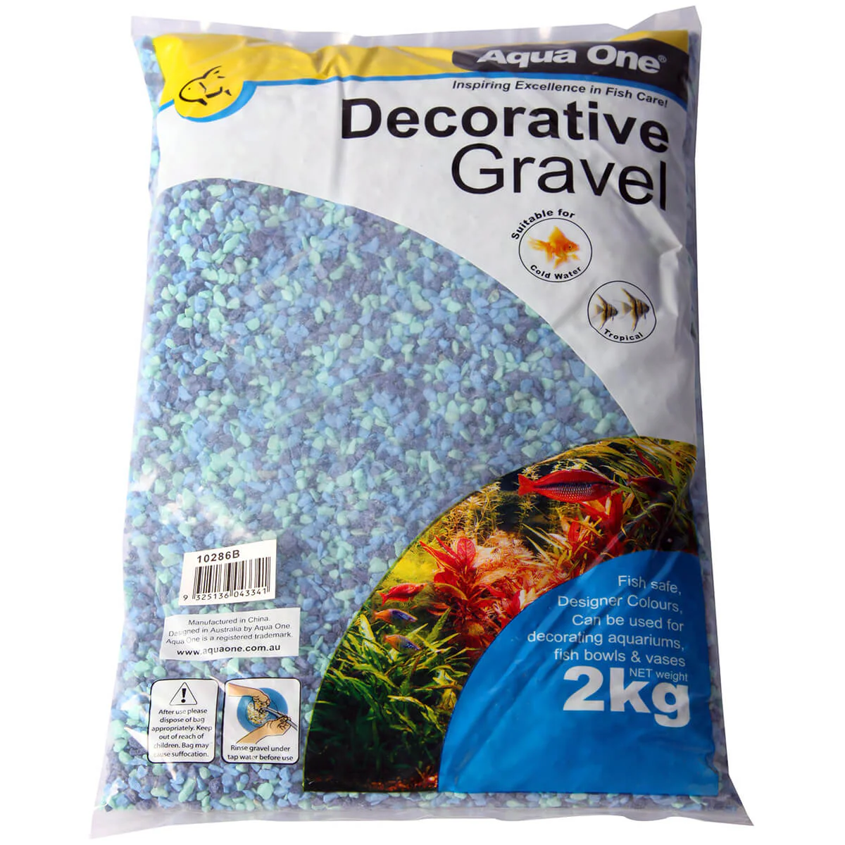 Aqua One Mixed Gravel Aqua and Blue 2kg - Image 2