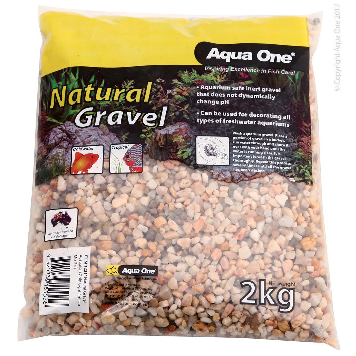Aqua One - Natural Gravel Australian Gold Dark 4-6mm Mix - Image 2