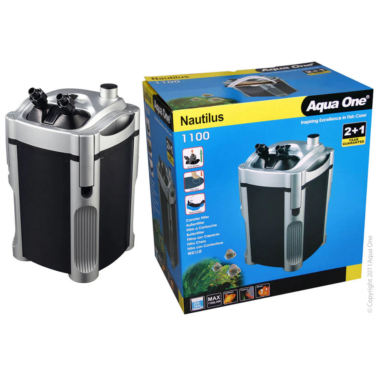 Aqua One Nautilus Canister Filter 1100 L/hr 1300 (1100L/Hour) - Image 5