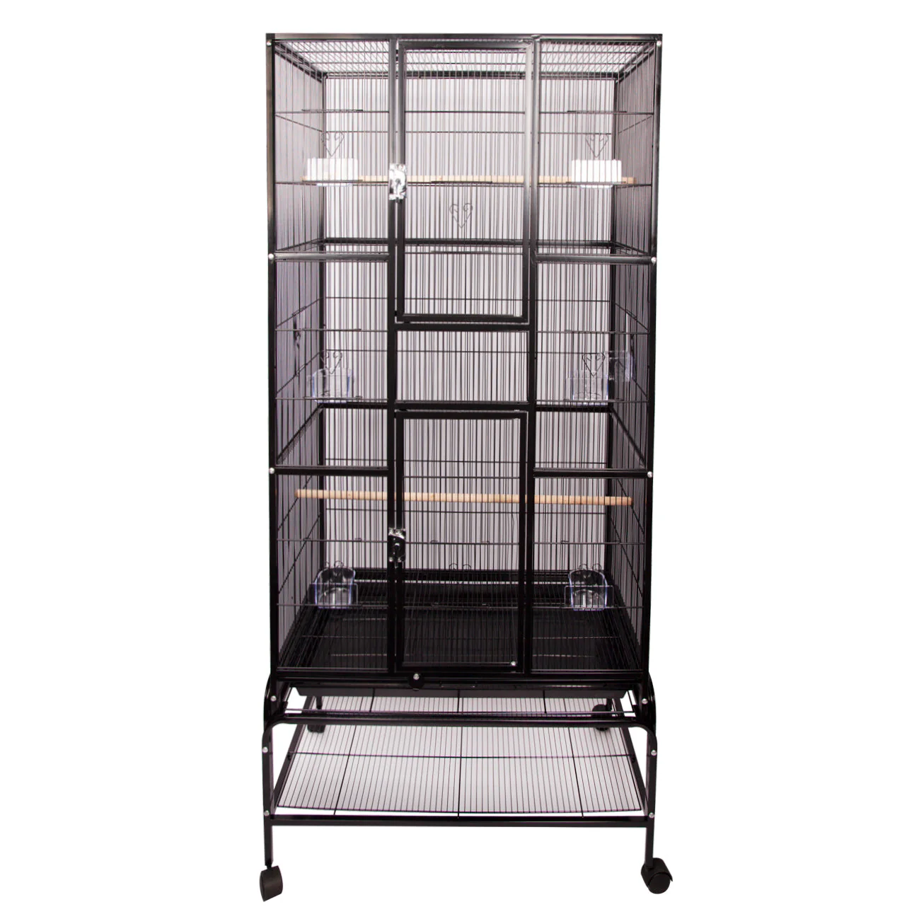 Avi One Bird Cage 604 Square Tall Black 83.5x53.5x180.5cm - Image 2