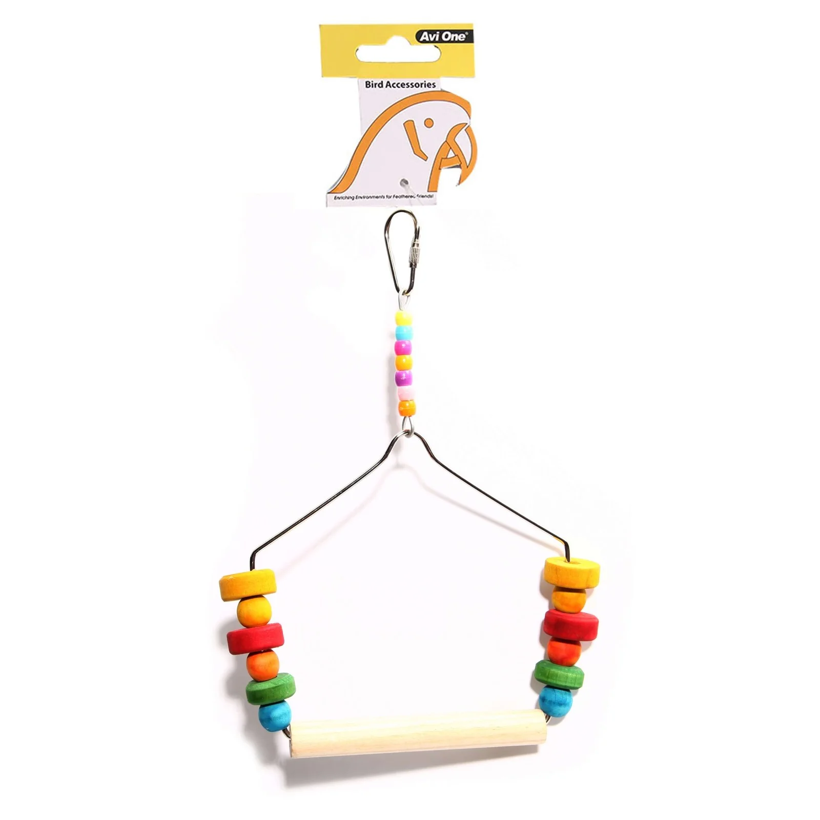 Avi One Bird Toy Coloured Block & Swing - Image 2