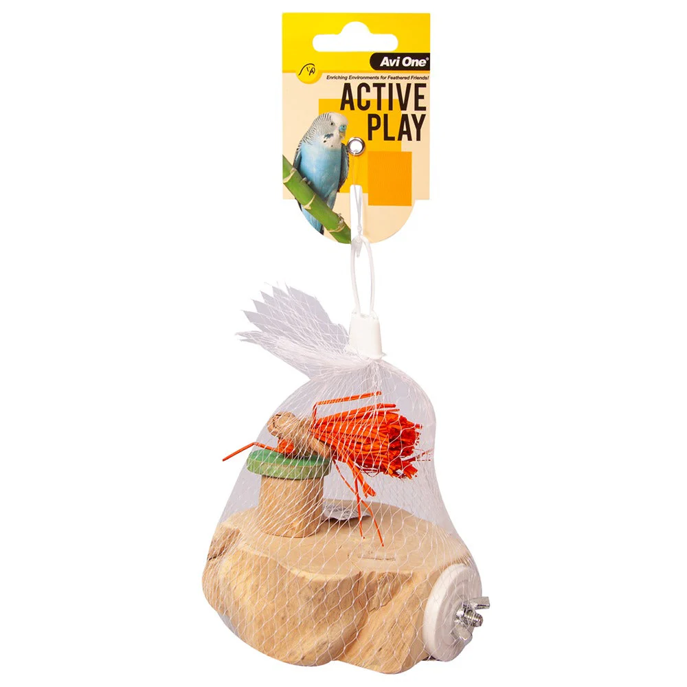 Avi One Bird Toy Platform with Raffia Tassel - Image 3