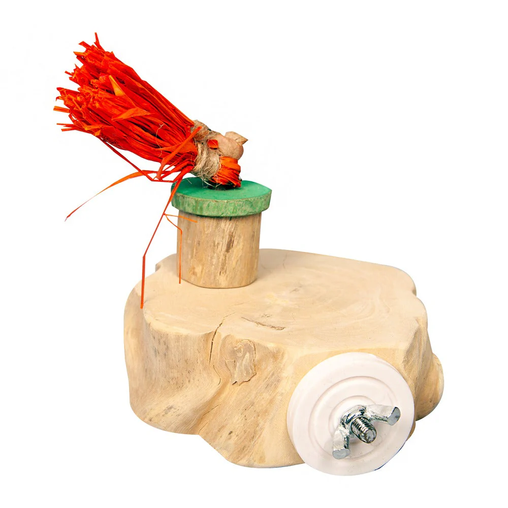 Avi One Bird Toy Platform with Raffia Tassel - Image 4