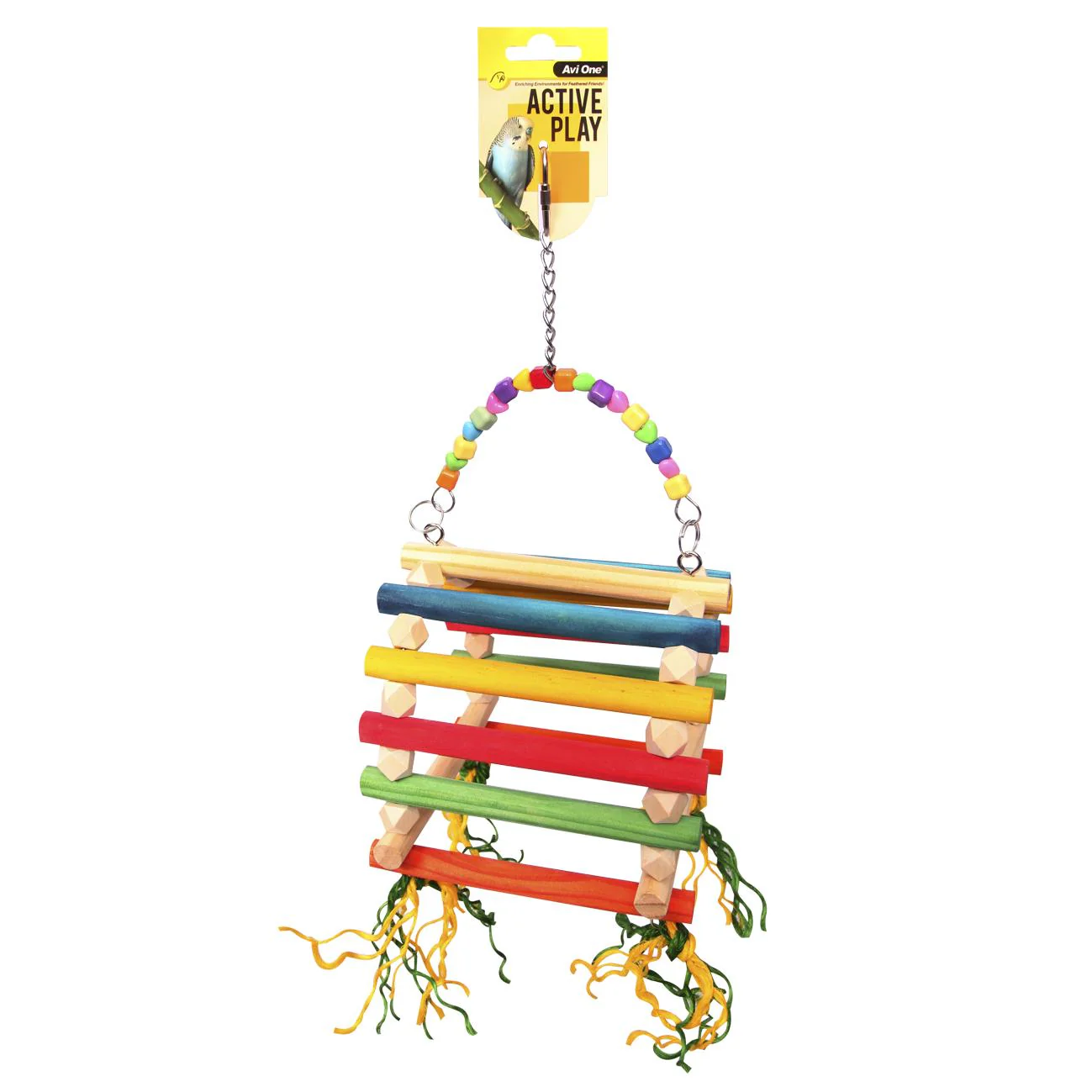 Avi One Bird Toy Wooden Arch Swing With Dowels