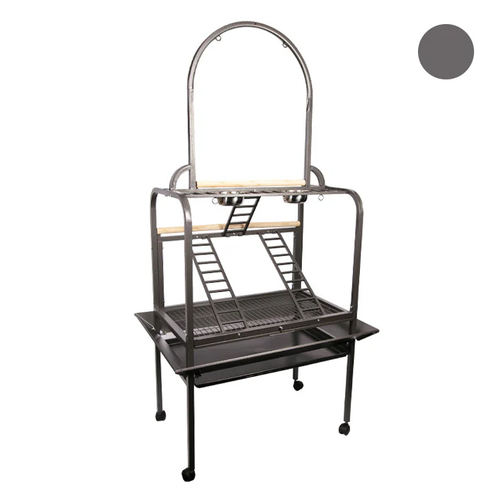 Avi One Parrot Stand Deluxe Silver/Black