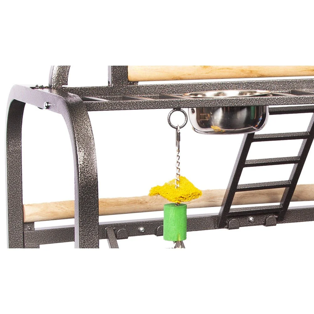 Avi One Parrot Stand Deluxe Silver/Black - Image 6