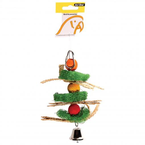 Avi One Parrot Toy Loofah with Beads & Straw - Image 2