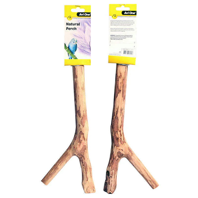 Avi One Perch Natural Wood 30cm - Image 2