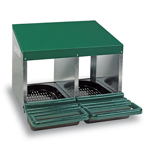 Bainbridge Metal Nesting Box with Plastic Rollaway Nest - Double Hole