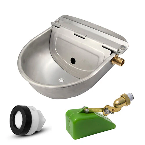 Bainbridge Supreme Automatic Stainless Steel Drinking Bowl - Removable Plug & Brass Float Valve - Image 2