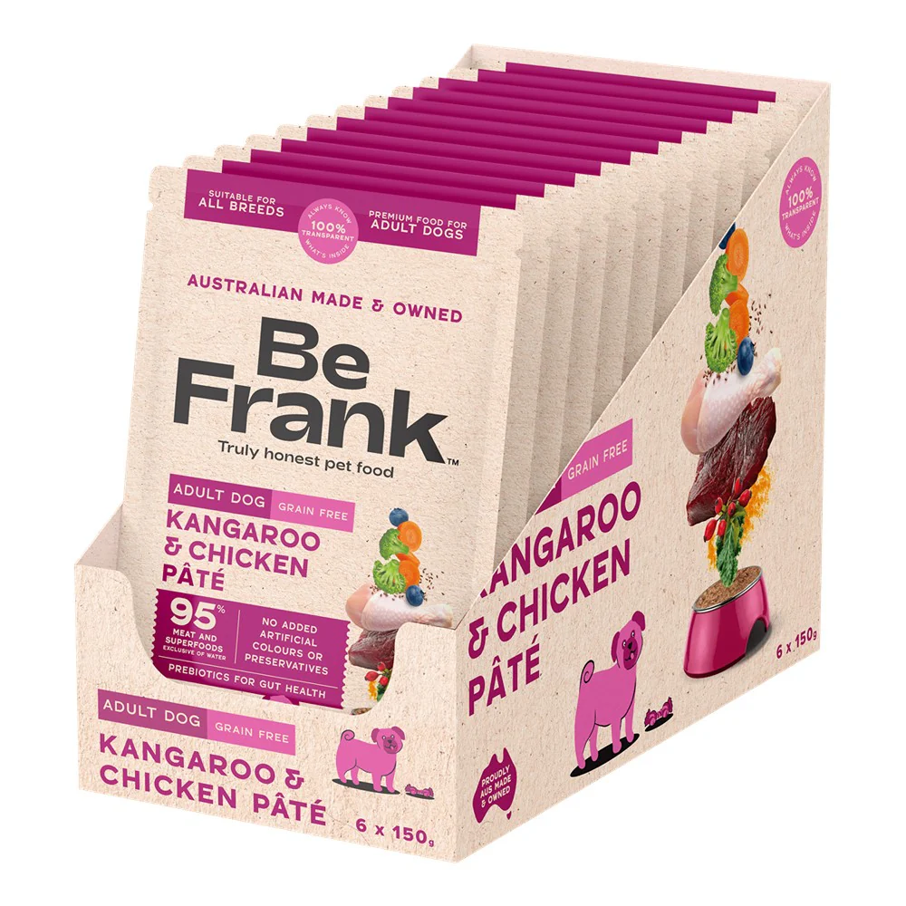 Be Frank Adult Kangaroo & Chicken Pate Wet Dog Food - Image 3