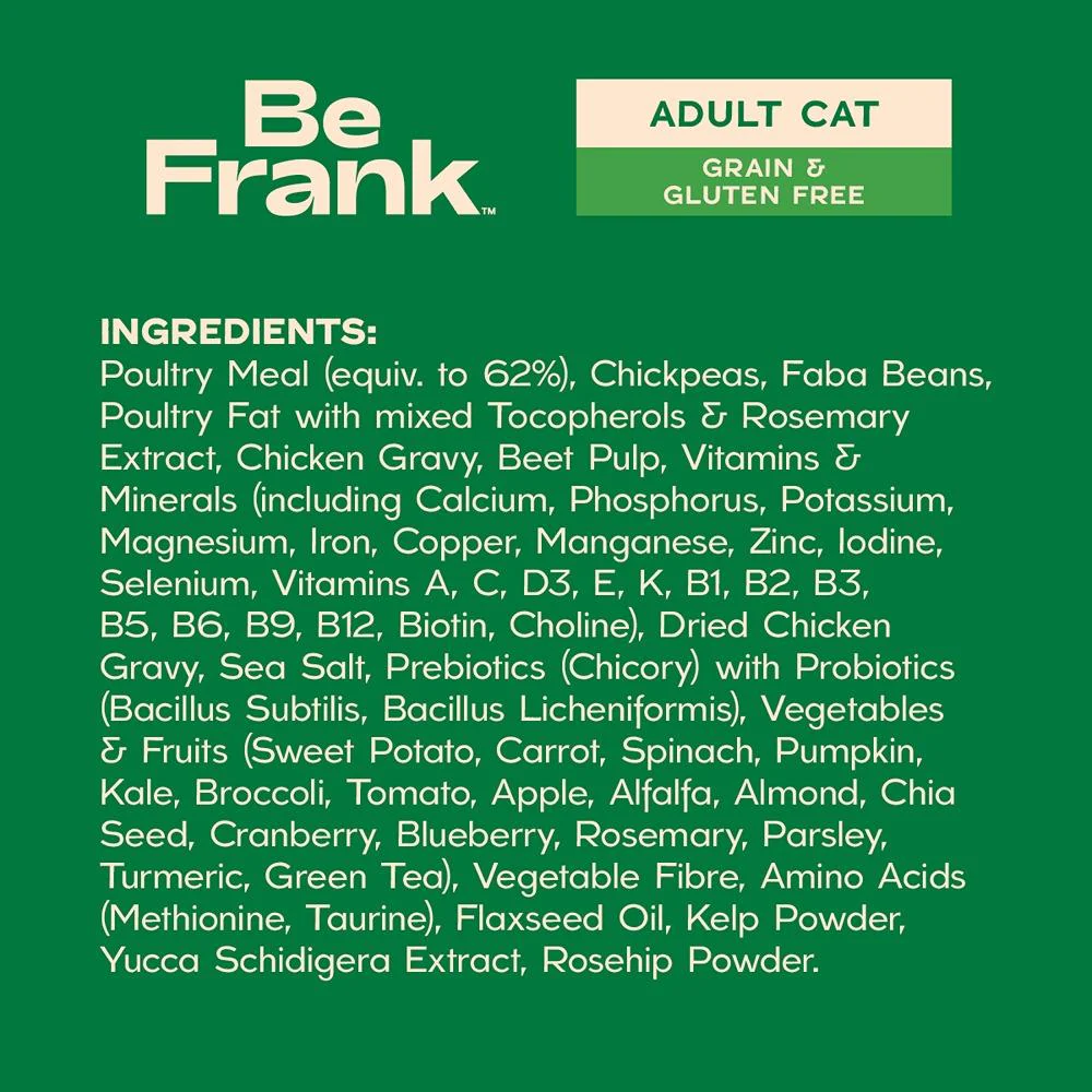 Be Frank Grain Free Adult Chicken Dry Cat Food 2.5kg - Image 4