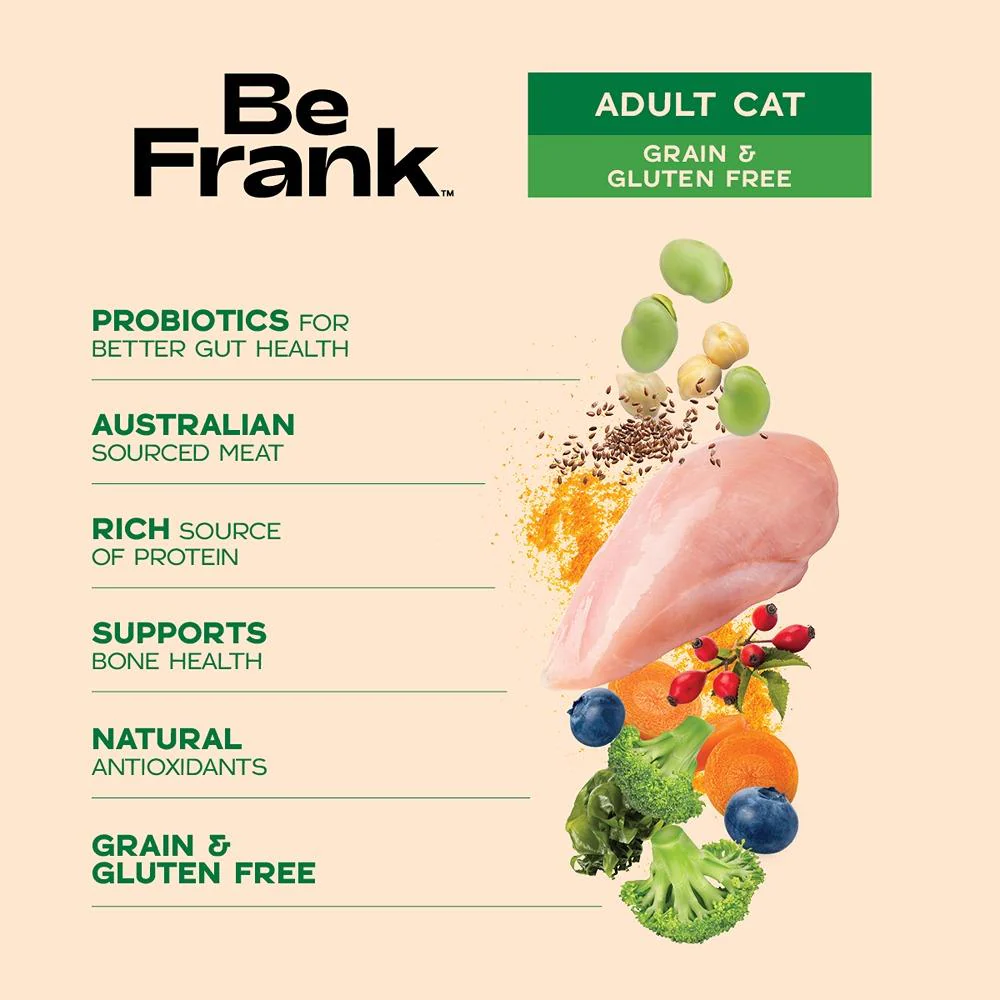 Be Frank Grain Free Adult Chicken Dry Cat Food 2.5kg - Image 6
