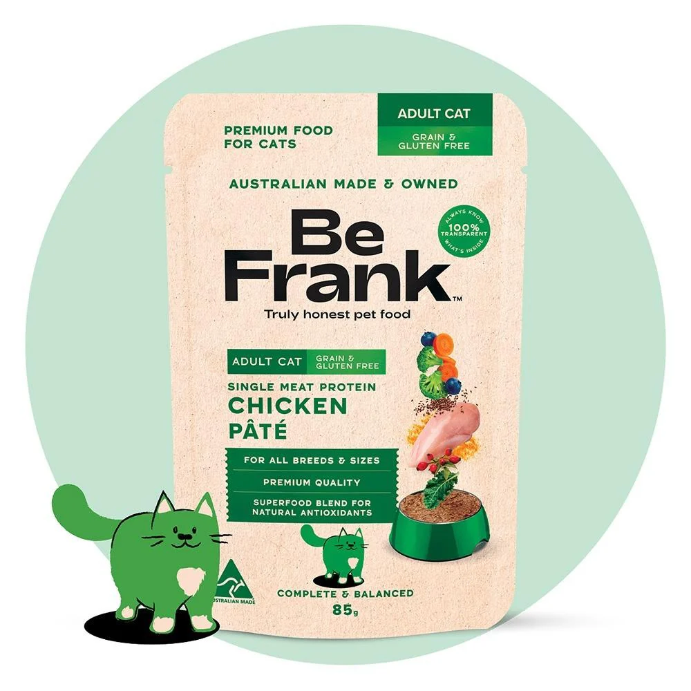 Be Frank Grain Free Adult Chicken Pate Wet Cat Food - Image 2