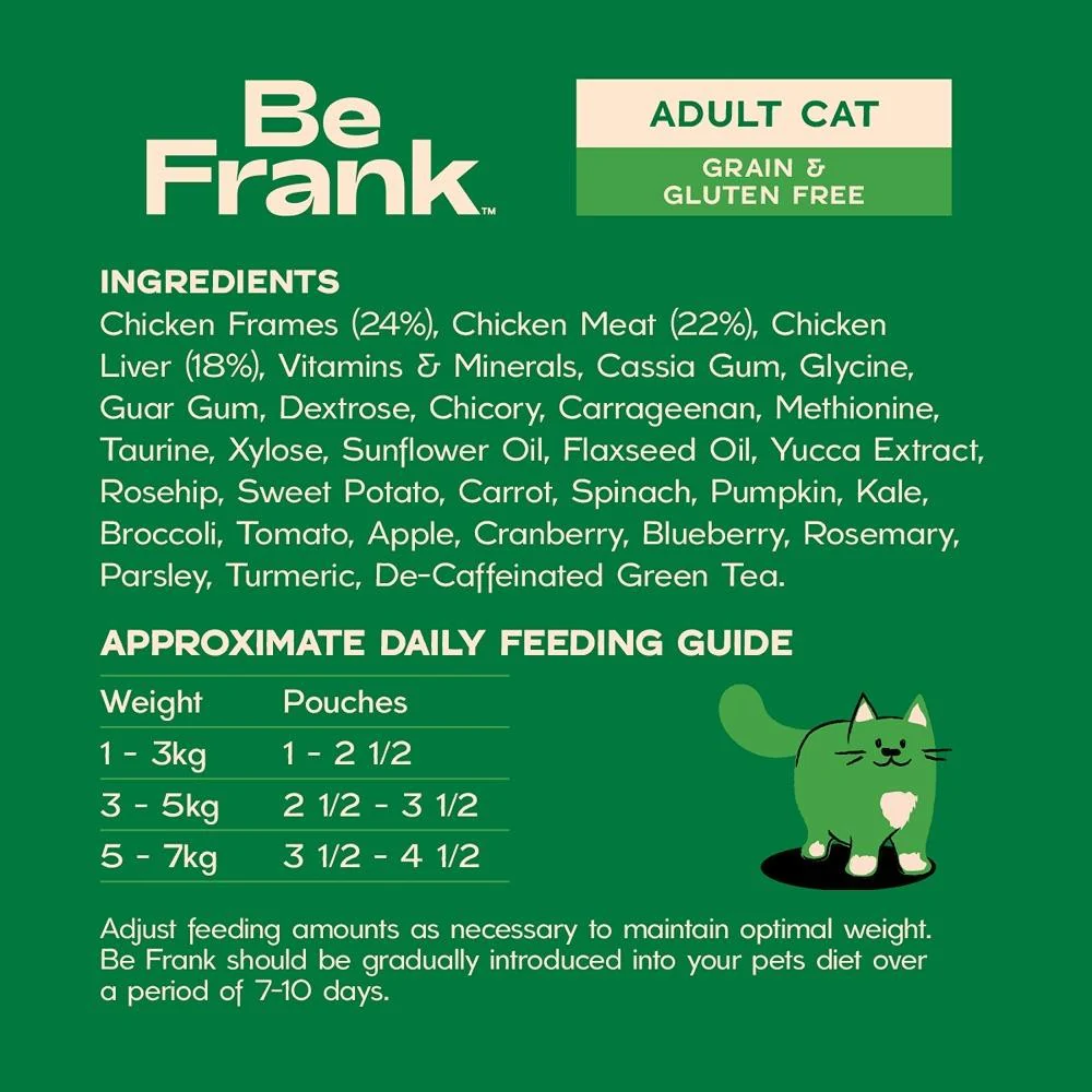 Be Frank Grain Free Adult Chicken Pate Wet Cat Food - Image 8