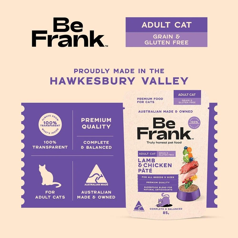 Be Frank Grain Free Adult Lamb & Chicken Pate Wet Cat Food - Image 10